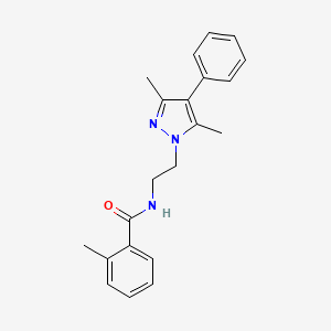 N-(2-(3,5-dimethyl-4-phenyl-1H-pyrazol-1-yl)ethyl)-2-methylbenzamide