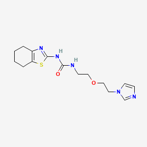 molecular formula C15H21N5O2S B2377980 1-[2-(2-Imidazol-1-ylethoxy)ethyl]-3-(4,5,6,7-tetrahydro-1,3-benzothiazol-2-yl)urea CAS No. 2380166-51-6