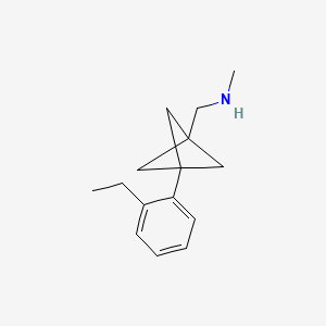 molecular formula C15H21N B2377984 1-[3-(2-Ethylphenyl)-1-bicyclo[1.1.1]pentanyl]-N-methylmethanamine CAS No. 2287320-14-1