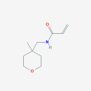 molecular formula C10H17NO2 B2377987 N-[(4-Methyloxan-4-yl)methyl]prop-2-enamide CAS No. 1695502-54-5