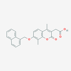 molecular formula C24H20O5 B2377998 2-[4,8-Dimethyl-7-(naphthalen-1-ylmethoxy)-2-oxochromen-3-yl]acetic acid CAS No. 858750-06-8