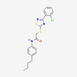 molecular formula C20H20ClN3OS2 B2378007 N-(4-butylphenyl)-2-((3-(2-chlorophenyl)-1,2,4-thiadiazol-5-yl)thio)acetamide CAS No. 864919-14-2