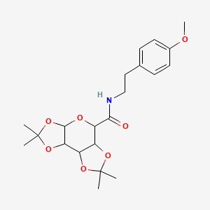 molecular formula C21H29NO7 B2378016 N-[2-(4-methoxyphenyl)ethyl]-4,4,11,11-tetramethyl-3,5,7,10,12-pentaoxatricyclo[7.3.0.0^{2,6}]dodecane-8-carboxamide CAS No. 1008646-38-5