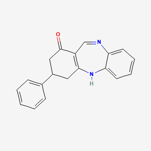 molecular formula C19H16N2O B2378021 3-phenyl-2,3,4,5-tetrahydro-1H-dibenzo[b,e][1,4]diazepin-1-one CAS No. 726200-29-9