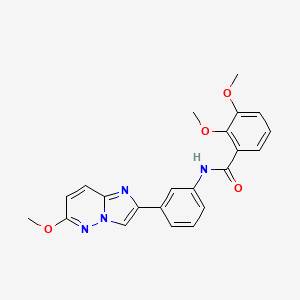 molecular formula C22H20N4O4 B2378028 2,3-dimethoxy-N-(3-(6-methoxyimidazo[1,2-b]pyridazin-2-yl)phenyl)benzamide CAS No. 955597-77-0