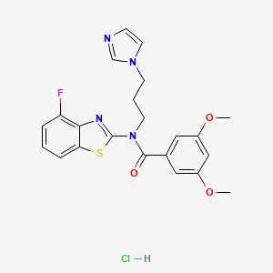 N-(3-(1H-imidazol-1-yl)propyl)-N-(4-fluorobenzo[d]thiazol-2-yl)-3,5-dimethoxybenzamide hydrochloride