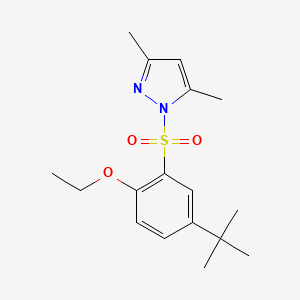 4-tert-butyl-2-[(3,5-dimethyl-1H-pyrazol-1-yl)sulfonyl]phenyl ethyl ether