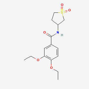 molecular formula C15H21NO5S B2378043 N-(1,1-二氧代-1λ6-硫杂环-3-基)-3,4-二乙氧基苯甲酰胺 CAS No. 896020-44-3