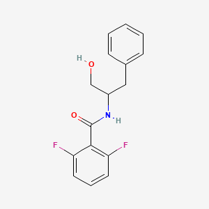 molecular formula C16H15F2NO2 B2378046 2,6-ジフルオロ-N-(1-ヒドロキシ-3-フェニルプロパン-2-イル)ベンザミド CAS No. 478040-51-6