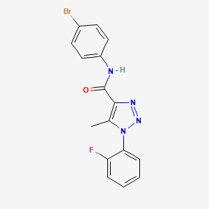 molecular formula C16H12BrFN4O B2378048 N-(4-bromophenyl)-1-(2-fluorophenyl)-5-methyltriazole-4-carboxamide CAS No. 895638-82-1