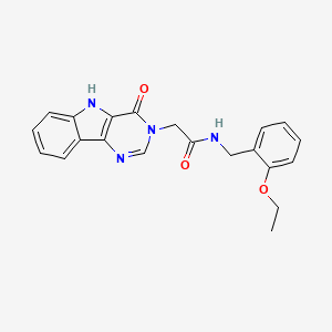 molecular formula C21H20N4O3 B2378052 N-(2-乙氧基苄基)-2-(4-氧代-4,5-二氢-3H-嘧啶并[5,4-b]吲哚-3-基)乙酰胺 CAS No. 1184984-61-9