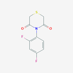 molecular formula C10H7F2NO2S B2378064 4-(2,4-二氟苯基)硫代吗啉-3,5-二酮 CAS No. 338793-79-6