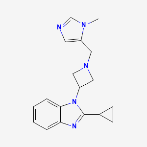 2-Cyclopropyl-1-[1-[(3-methylimidazol-4-yl)methyl]azetidin-3-yl]benzimidazole