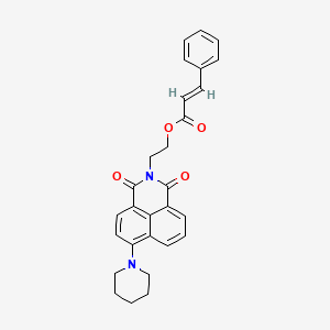 2-(1,3-dioxo-6-(piperidin-1-yl)-1H-benzo[de]isoquinolin-2(3H)-yl)ethyl cinnamate