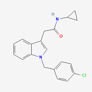 molecular formula C20H19ClN2O B2378089 2-(1-(4-氯苄基)-1H-吲哚-3-基)-N-环丙基乙酰胺 CAS No. 921920-82-3
