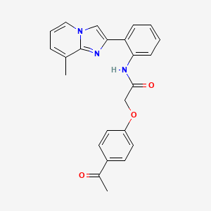 2-(4-acetylphenoxy)-N-(2-(8-methylimidazo[1,2-a]pyridin-2-yl)phenyl)acetamide