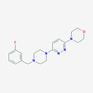 4-(6-{4-[(3-Fluorophenyl)methyl]piperazin-1-yl}pyridazin-3-yl)morpholine