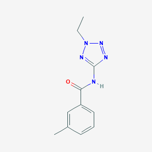 molecular formula C11H13N5O B237810 N-(2-ethyl-2H-tetraazol-5-yl)-3-methylbenzamide 