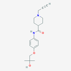 N-[4-(2-hydroxy-2-methylpropoxy)phenyl]-1-(prop-2-yn-1-yl)piperidine-4-carboxamide