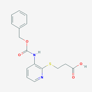 3-[3-(Phenylmethoxycarbonylamino)pyridin-2-yl]sulfanylpropanoic acid