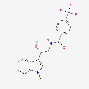 N-[2-hydroxy-2-(1-methyl-1H-indol-3-yl)ethyl]-4-(trifluoromethyl)benzamide