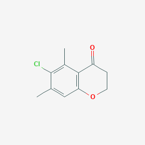 molecular formula C11H11ClO2 B2378137 6-chloro-5,7-dimethyl-3,4-dihydro-2H-1-benzopyran-4-one CAS No. 15773-93-0