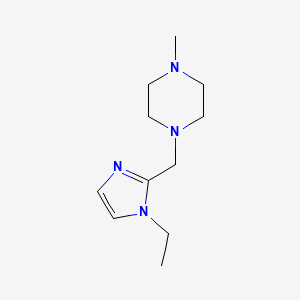 molecular formula C11H20N4 B2378144 1-((1-ethyl-1H-imidazol-2-yl)methyl)-4-methylpiperazine CAS No. 1880193-61-2