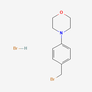 molecular formula C11H15Br2NO B2378151 4-(4-(Bromomethyl)phenyl)morpholine hydrobromide CAS No. 2137573-54-5