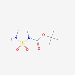 molecular formula C7H14N2O4S B2378153 tert-ブチル 1,2,5-チアジアゾリジン-2-カルボン酸 1,1-ジオキシド CAS No. 263719-76-2