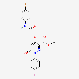 Ethyl 4-(2-((4-bromophenyl)amino)-2-oxoethoxy)-1-(4-fluorophenyl)-6-oxo-1,6-dihydropyridazine-3-carboxylate