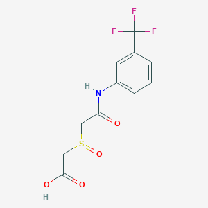 2-({2-Oxo-2-[3-(trifluoromethyl)anilino]ethyl}sulfinyl)acetic acid