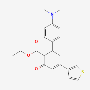 Ethyl 6-[4-(dimethylamino)phenyl]-2-oxo-4-(thiophen-3-yl)cyclohex-3-ene-1-carboxylate