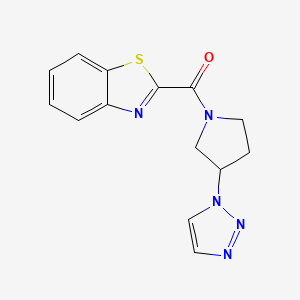 (3-(1H-1,2,3-triazol-1-yl)pyrrolidin-1-yl)(benzo[d]thiazol-2-yl)methanone