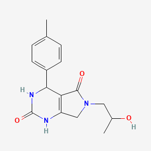 6-(2-hydroxypropyl)-4-(p-tolyl)-3,4,6,7-tetrahydro-1H-pyrrolo[3,4-d]pyrimidine-2,5-dione