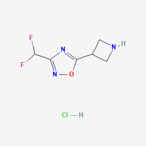 5-(Azetidin-3-yl)-3-(difluoromethyl)-1,2,4-oxadiazole;hydrochloride