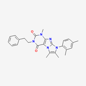 8-(2,4-dimethylphenyl)-1,6,7-trimethyl-3-phenethyl-1H-imidazo[2,1-f]purine-2,4(3H,8H)-dione
