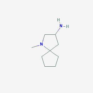 molecular formula C9H18N2 B2378179 1-甲基-1-氮杂螺[4.4]壬烷-3-胺 CAS No. 2253639-06-2