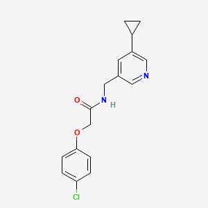 2-(4-chlorophenoxy)-N-((5-cyclopropylpyridin-3-yl)methyl)acetamide