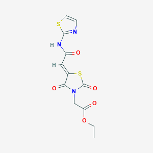 (Z)-ethyl 2-(2,4-dioxo-5-(2-oxo-2-(thiazol-2-ylamino)ethylidene)thiazolidin-3-yl)acetate