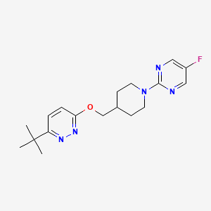 molecular formula C18H24FN5O B2378192 2-[4-[(6-Tert-butylpyridazin-3-yl)oxymethyl]piperidin-1-yl]-5-fluoropyrimidine CAS No. 2380041-11-0