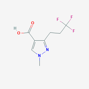 molecular formula C8H9F3N2O2 B2378193 1-Methyl-3-(3,3,3-trifluoropropyl)pyrazole-4-carboxylic acid CAS No. 2386548-84-9
