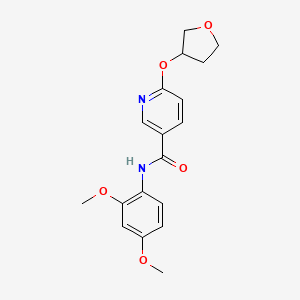 molecular formula C18H20N2O5 B2378196 N-(2,4-dimethoxyphenyl)-6-((tetrahydrofuran-3-yl)oxy)nicotinamide CAS No. 2034359-01-6