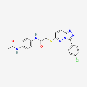N-(4-acetamidophenyl)-2-((3-(4-chlorophenyl)-[1,2,4]triazolo[4,3-b]pyridazin-6-yl)thio)acetamide