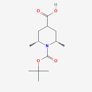 (2R,4R,6S)-1-[(tert-butoxy)carbonyl]-2,6-dimethylpiperidine-4-carboxylic acid