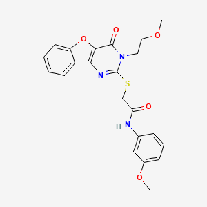 2-{[3-(2-methoxyethyl)-4-oxo-3,4-dihydro[1]benzofuro[3,2-d]pyrimidin-2-yl]thio}-N-(3-methoxyphenyl)acetamide