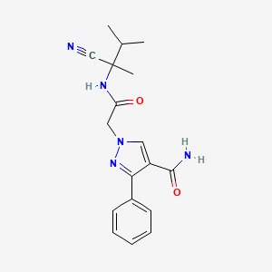 1-{[(1-cyano-1,2-dimethylpropyl)carbamoyl]methyl}-3-phenyl-1H-pyrazole-4-carboxamide