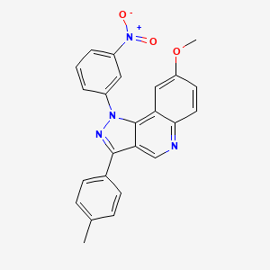8-methoxy-1-(3-nitrophenyl)-3-(p-tolyl)-1H-pyrazolo[4,3-c]quinoline