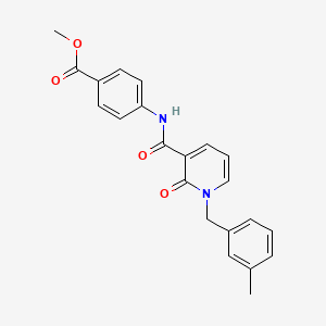 molecular formula C22H20N2O4 B2378216 4-(1-(3-甲基苄基)-2-氧代-1,2-二氢吡啶-3-甲酰胺基)苯甲酸甲酯 CAS No. 946247-34-3