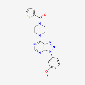 molecular formula C20H19N7O2S B2378225 3-(3-methoxyphenyl)-7-[4-(2-thienylcarbonyl)piperazin-1-yl]-3H-[1,2,3]triazolo[4,5-d]pyrimidine CAS No. 1005307-06-1