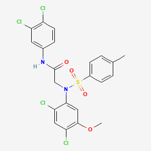 2-{2,4-dichloro-5-methoxy[(4-methylphenyl)sulfonyl]anilino}-N-(3,4-dichlorophenyl)acetamide